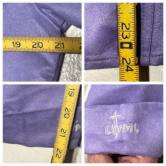 Gabrielle Rohde-Royce Womens Lavender Zip-Up Jacket Size L Lightweight Soft Fini - Picture 10 of 15